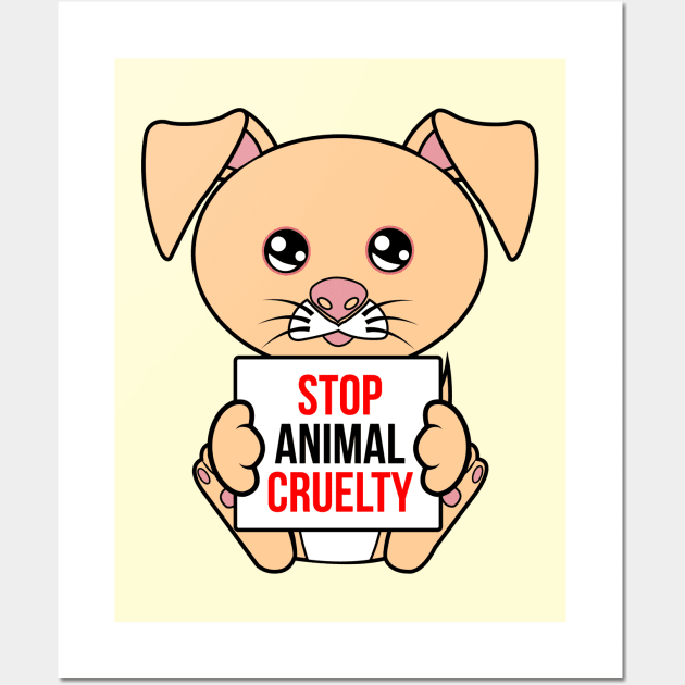 Stop Animal Cruelty Wall Art by JS ARTE